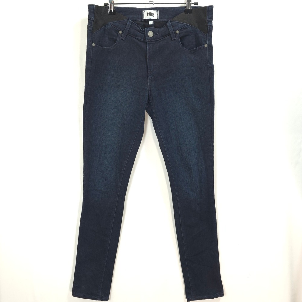 PAIGE Verdugo Ultra Skinny Jeans Maternity Women 28 Side Elastic Indigo Chic